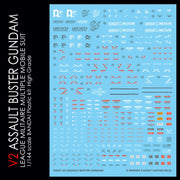 G-Rework CD-H189 Premium Decal for HG V2 Assault Buster Gundam