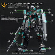 G-Rework CD-M195-L Premium Decal for MG RGm-79Sp Gm Sniper2 Lydo Wolf
