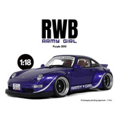 GT-Spirit GT562 1/18 2015 Porsche 993 RWB Army Girl (Purple)