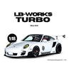 GT-Spirit GT958 1/18 Porsche 911 997 LB-Works Turbo (White)