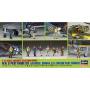 Hasegawa 1/72 W.W.II Pilot Figure Set (Japanese, German, U.S./British Pilot Figures)