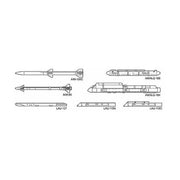 Hasegawa 1/72 Aircraft Weapons VIII U.S. Air-To-Air Missiles & Jamming Pods