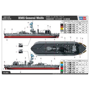 HobbyBoss 1/350 HMS General Wolfe Plastic Model Kit