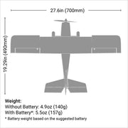 HobbyZone Apprentice STOL S 700mm RC Plane BNF Basic HBZ6150
