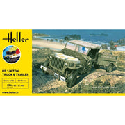 Heller HLL56997 1/72 US 1/4 Ton Truck & Trailer Starter Kit