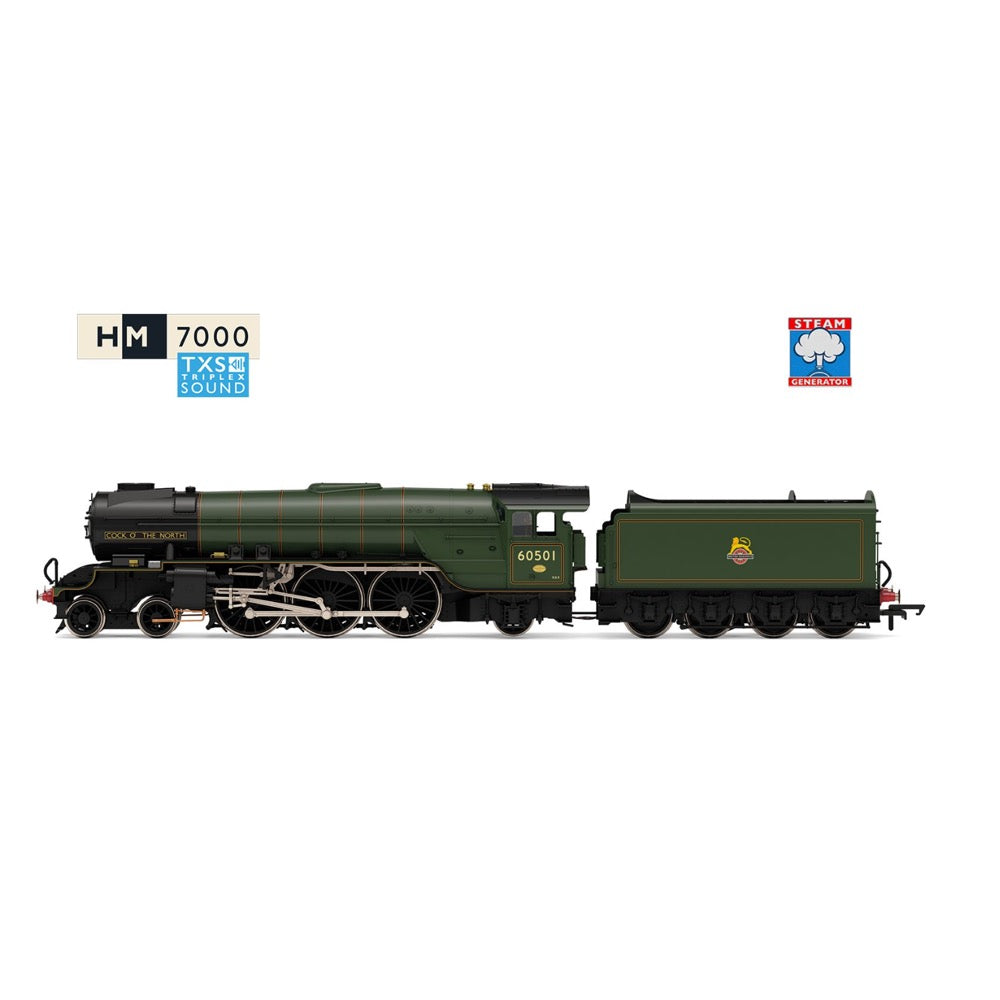 Hornby R30395SS OO BR (Late) - Thompson A2-2 - 60501 Cock O the North Digital Steam Locomotive (with Steam Generator)