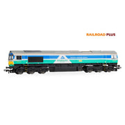 Hornby R30428 OO Railroad Plus: Class 66 - Aggregates industries - 67711 Sence Diesel Locomotive