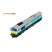 Hornby R30428 OO Railroad Plus: Class 66 - Aggregates industries - 67711 Sence Diesel Locomotive