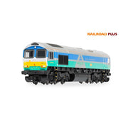 Hornby R30428 OO Railroad Plus: Class 66 - Aggregates industries - 67711 Sence Diesel Locomotive