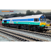 Hornby R30428 OO Railroad Plus: Class 66 - Aggregates industries - 67711 Sence Diesel Locomotive