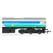 Hornby R30428TXS OO Railroad Plus: Class 66 - Aggregates Industries - 67711 Sence Digital Diesel Locomotive (DCC Sound Fitted)