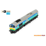 Hornby R30428TXS OO Railroad Plus: Class 66 - Aggregates Industries - 67711 Sence Digital Diesel Locomotive (DCC Sound Fitted)