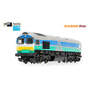 Hornby R30428TXS OO Railroad Plus: Class 66 - Aggregates Industries - 67711 Sence Digital Diesel Locomotive (DCC Sound Fitted)