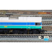 Hornby R30428TXS OO Railroad Plus: Class 66 - Aggregates Industries - 67711 Sence Digital Diesel Locomotive (DCC Sound Fitted)