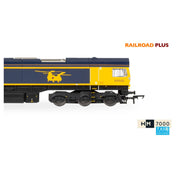 Hornby R30429TXS OO Railroad Plus: Class 66 - GBRf - Chinook 66723 Digital Diesel Locomotive (DCC Sound Fitter)