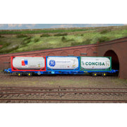 Hornby R60130 OO Concisa TIP and Hoyer Container Pack 3 2pc0ft Tanktainers