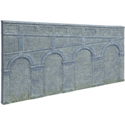 Hornby R7375 OO High Stepped Arched Retaining Walls 2pc Engineers Blue Brick