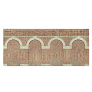 Hornby R7384 OO Mid Level Arched Retaining Walls 2pc Red Brick
