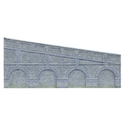 Hornby R7387 OO Mid Stepped Arched Retaining Walls 2pc Engineers Blue Brick