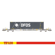 Hornby TT6025 TT TOUAX Sffgmss IFA Wagon with 45ft Container DFDS Era 11