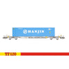 Hornby TT6027 TT TOUAX Sffgmss IFA Wagon with 45ft Container HANJIN Era 11