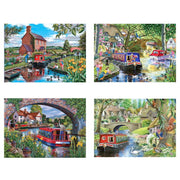 House of Puzzles Cruising the Canals 4 x 500pc Jigsaw Puzzle Multipack