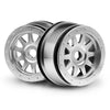 HPI 108321 Tr-10 Glue-Lock Wheel Matte Chrome (120X60mm/2pcs)