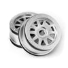 HPI 108321 Tr-10 Glue-Lock Wheel Matte Chrome (120X60mm/2pcs)