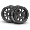 HPI 108323 Tr-10 Glue-Lock Wheel Gunmetal (120X60mm/2pcs)
