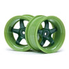 HPI 111091 Work Meister S1 Wheel Green (6mm Offset/2pcs)