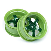 HPI 111091 Work Meister S1 Wheel Green (6mm Offset/2pcs)