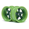 HPI 111100 Work Meister S1 Wheel Green (9mm Offset/2pcs)