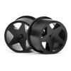 HPI 114276 Q32 Super Star Wheel Set F/R (Blk/18X10/18X14/4pcs)