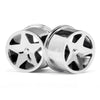 HPI 114279 Q32 Super Star Wheel Set F/R (Chrome18X10/18X14/4pcs)