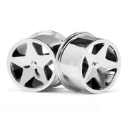 HPI 114279 Q32 Super Star Wheel Set F/R (Chrome18X10/18X14/4pcs)