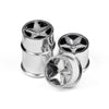 HPI 114279 Q32 Super Star Wheel Set F/R (Chrome18X10/18X14/4pcs)