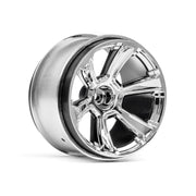 HPI 115324 6-Shot Mt Wheel (Chrome/2pcs)