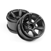 HPI 115327 6-Shot Mt Wheel (Black/2pcs)