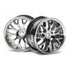 HPI 3712 Mesh Wheel 26mm (Chrome)(1mm Offset)
