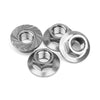 HPI 87266 Serrated Flange Nut M4 (Silver/4Pc)
