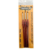 Icky Sticky 14018 Synthetic Flat Detail Paint Brush Set