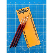 Icky Sticky 14018 Synthetic Flat Detail Paint Brush Set