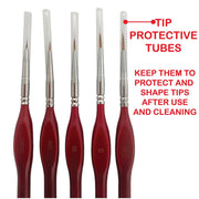 Icky Sticky 14024 Synthetic Hair Detail Paint Brush Set 2 3 4 5 6