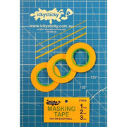 Icky Sticky 32009 Masking Tape 1mm, 2mm, 3mm Set