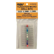Icky Sticky 550104 Tungsten Micro Twist Drills 0.33mm - 1.2mm