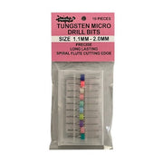 Icky Sticky 550116 Tungsten Micro Drill Bits 1.1mm - 2.0mm