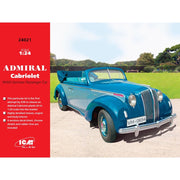 ICM 24021 1/24 Admiral Cabriolet WWII German Passenger Car