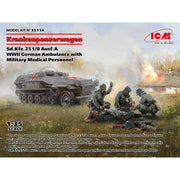 ICM 35114 1/35 Sd.Kfz.251/8 Ausf.A WWII German Ambulance with Military Medical Personnel