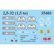 ICM 35401 1/35 Typ 2 5-32 1.5to WWII German Light Truck 4823044402892