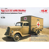 ICM 35402 1/35 Typ 2 5-32 with Shelter WWII German Ambulance Truck 4823044403165